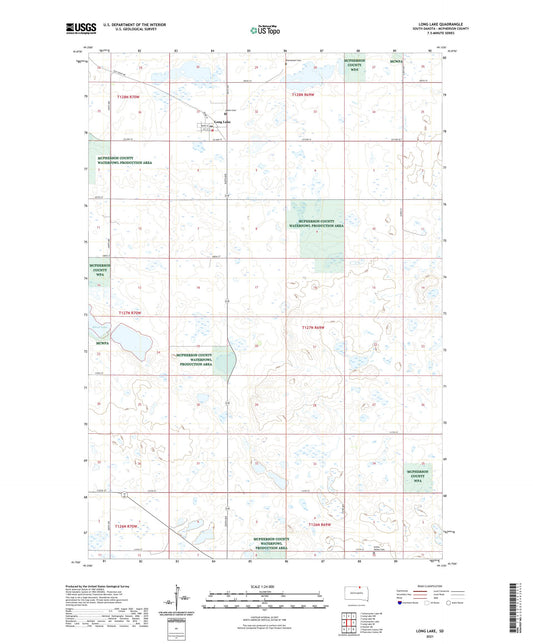 Long Lake South Dakota US Topo Map Image