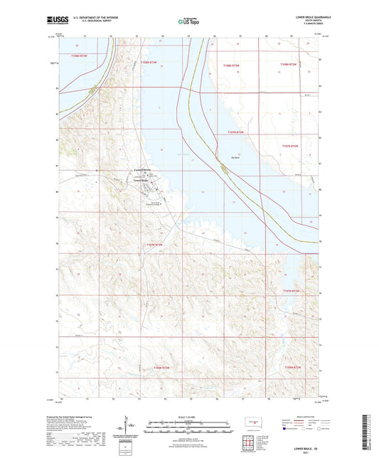 Lower Brule South Dakota US Topo Map Image