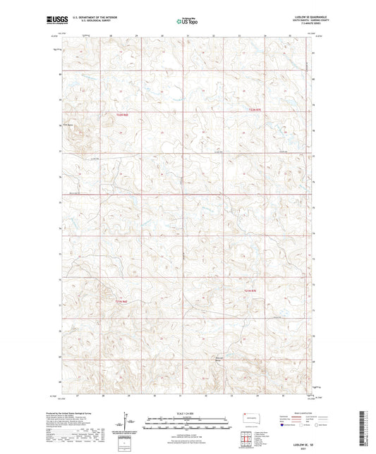 Ludlow SE South Dakota US Topo Map Image