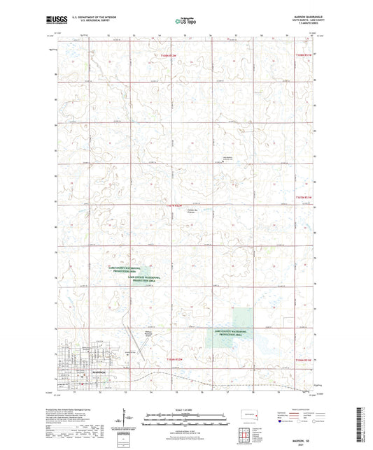 Madison South Dakota US Topo Map Image