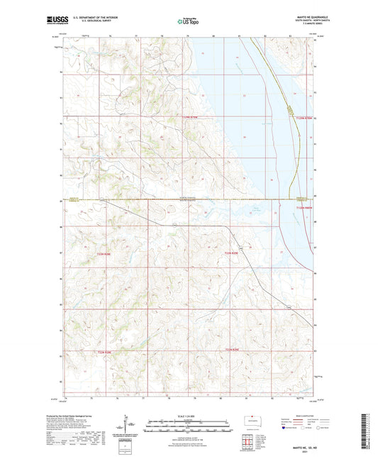 Mahto NE South Dakota US Topo Map Image
