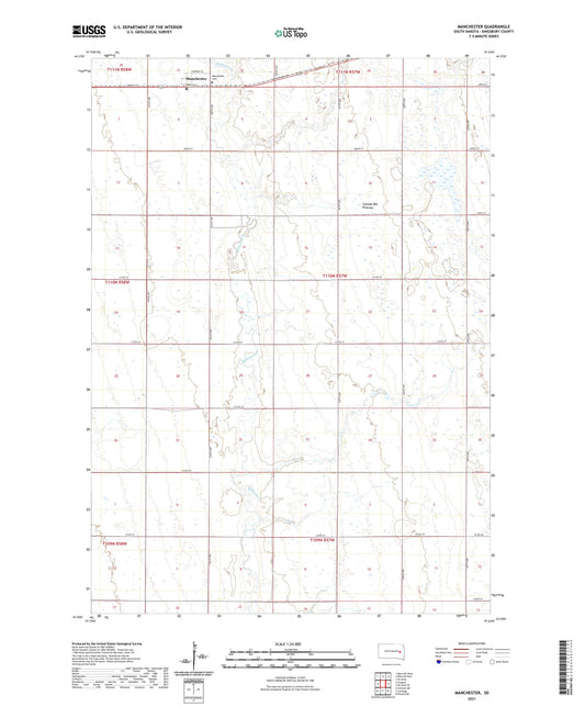 Manchester South Dakota US Topo Map Image