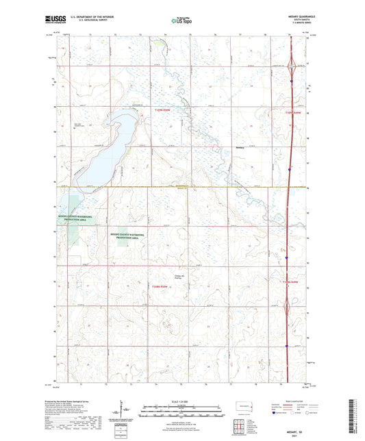Medary South Dakota US Topo Map Image