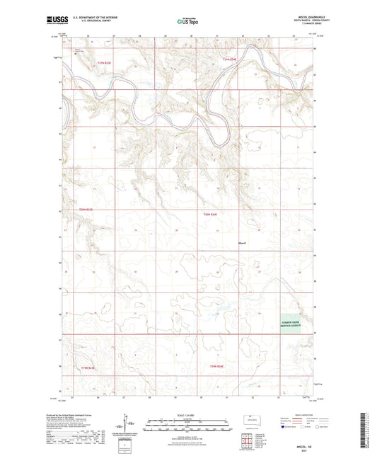 Miscol South Dakota US Topo Map Image