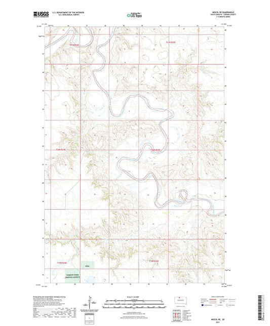 Miscol NE South Dakota US Topo Map Image