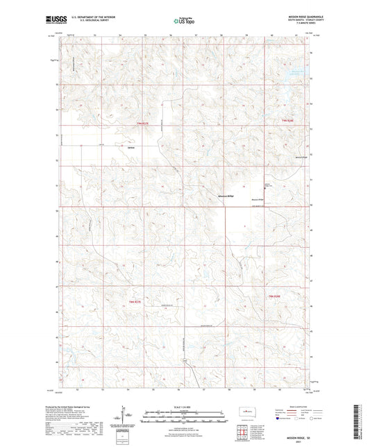 Mission Ridge South Dakota US Topo Map Image