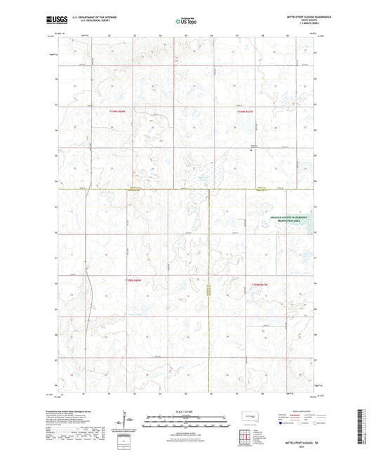 Mittelstedt Slough South Dakota US Topo Map Image