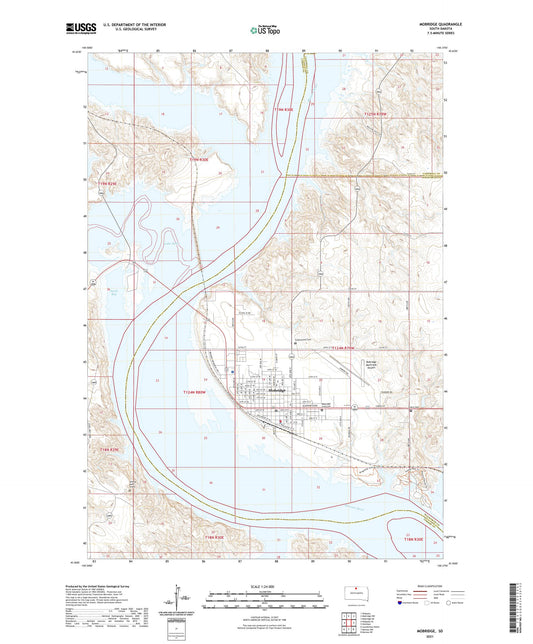 Mobridge South Dakota US Topo Map Image