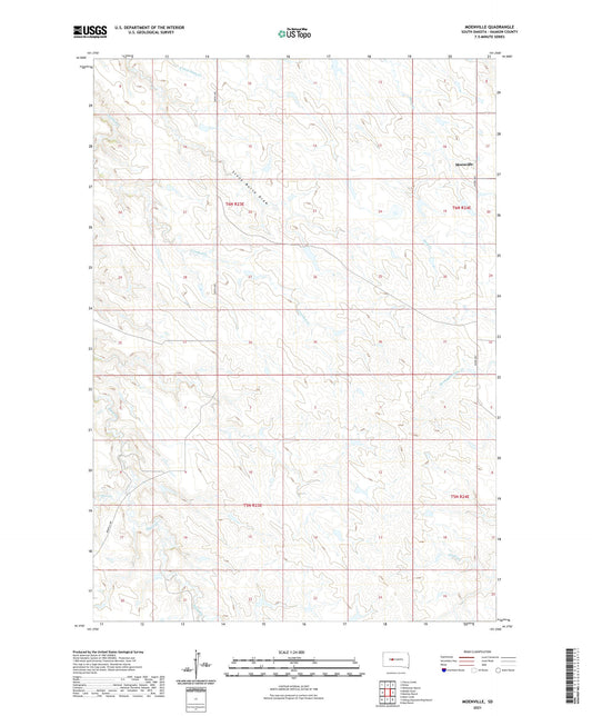 Moenville South Dakota US Topo Map Image
