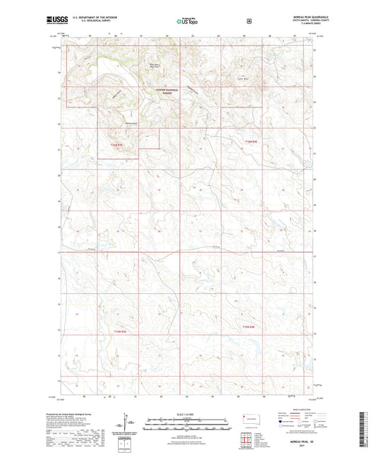 Moreau Peak South Dakota US Topo Map Image