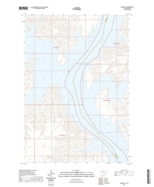 Moreau SE South Dakota US Topo Map Image
