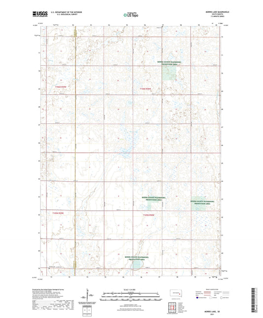 Morris Lake South Dakota US Topo Map Image