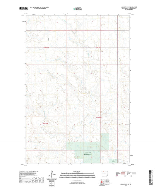 Morristown SE South Dakota US Topo Map Image