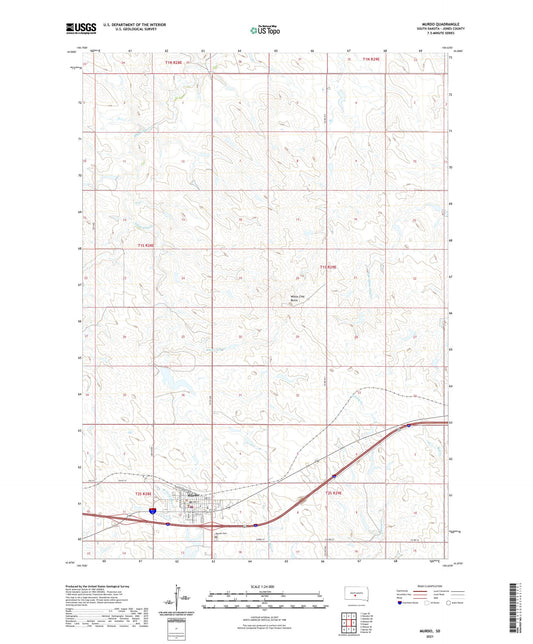 Murdo South Dakota US Topo Map Image
