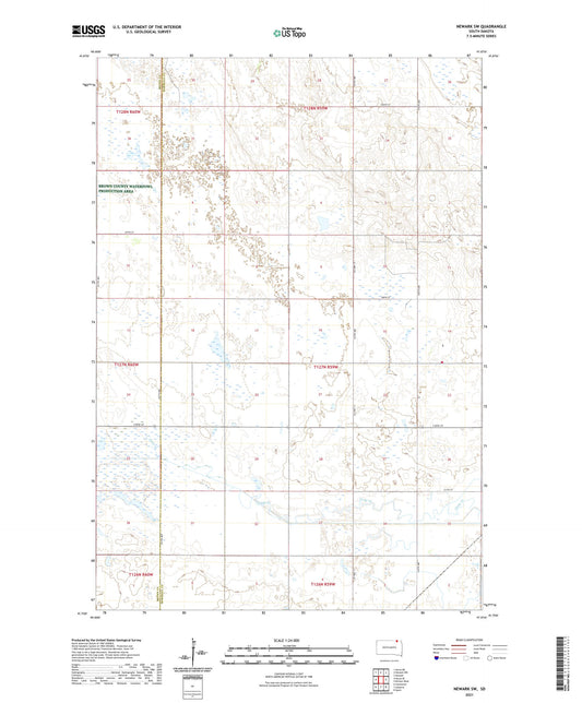 Newark SW South Dakota US Topo Map Image