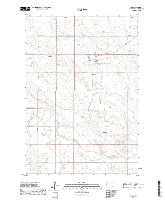 Newell South Dakota US Topo Map Image