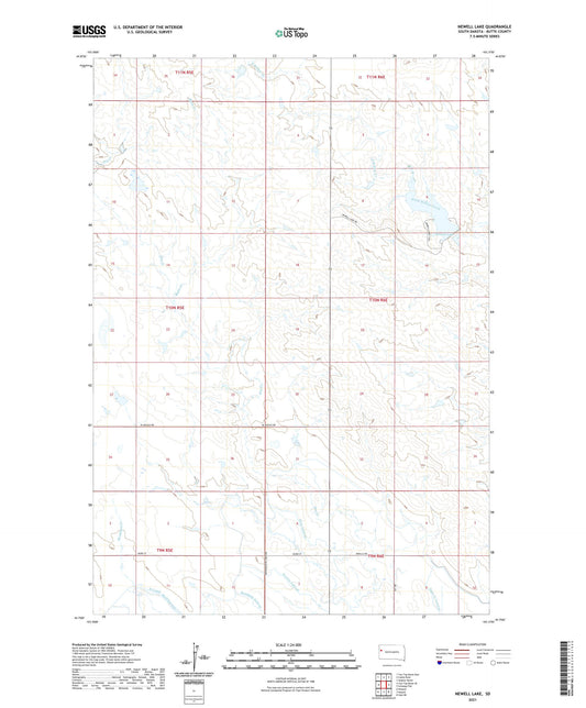 Newell Lake South Dakota US Topo Map Image