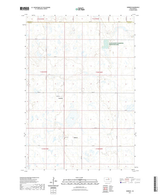 Norbeck South Dakota US Topo Map Image
