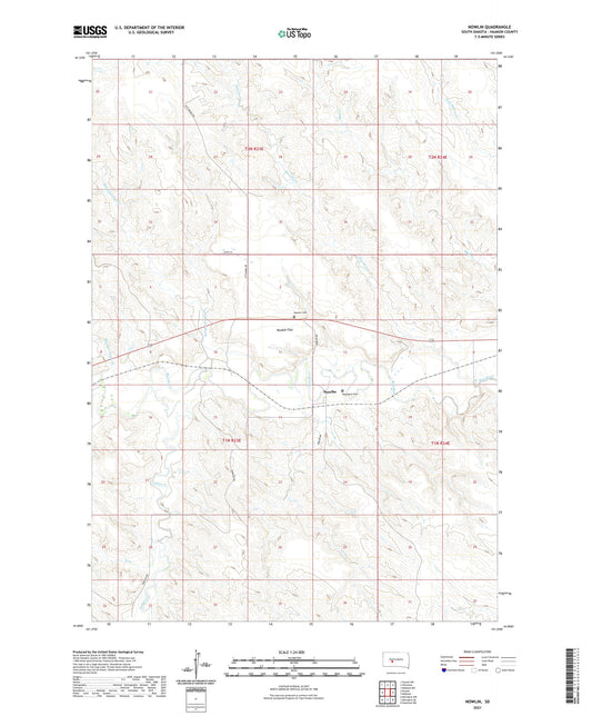 Nowlin South Dakota US Topo Map Image
