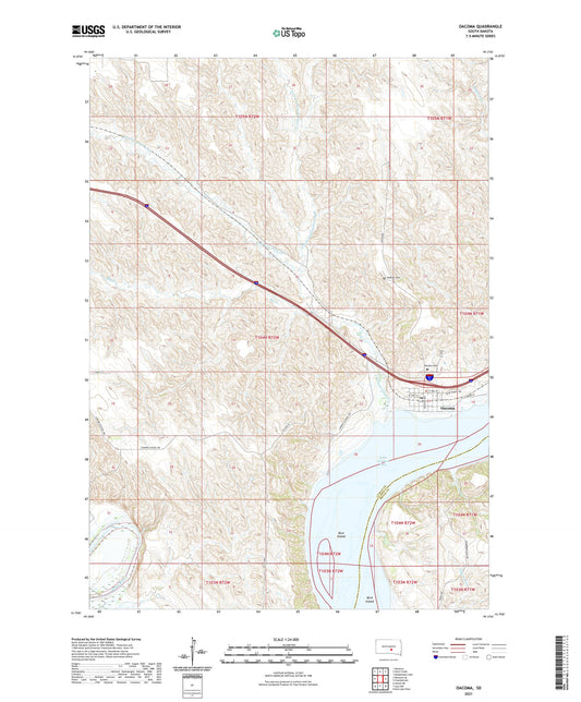 Oacoma South Dakota US Topo Map Image