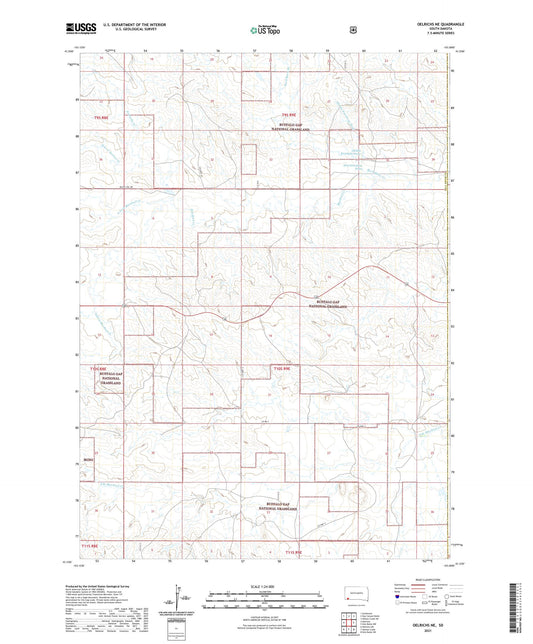 Oelrichs NE South Dakota US Topo Map Image