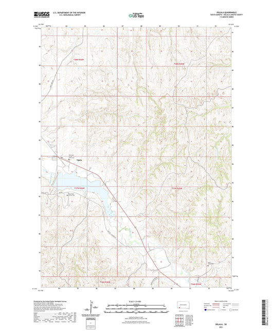Oglala South Dakota US Topo Map Image