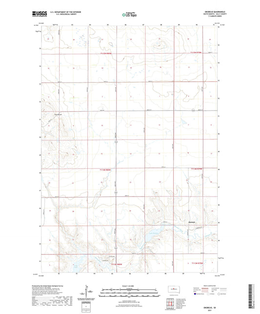 Okobojo South Dakota US Topo Map Image