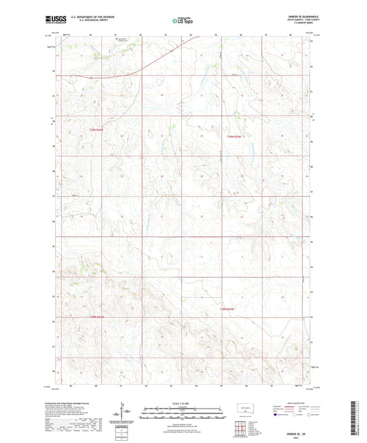Okreek SE South Dakota US Topo Map Image