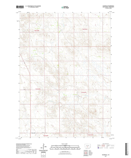 Olsonville South Dakota US Topo Map Image