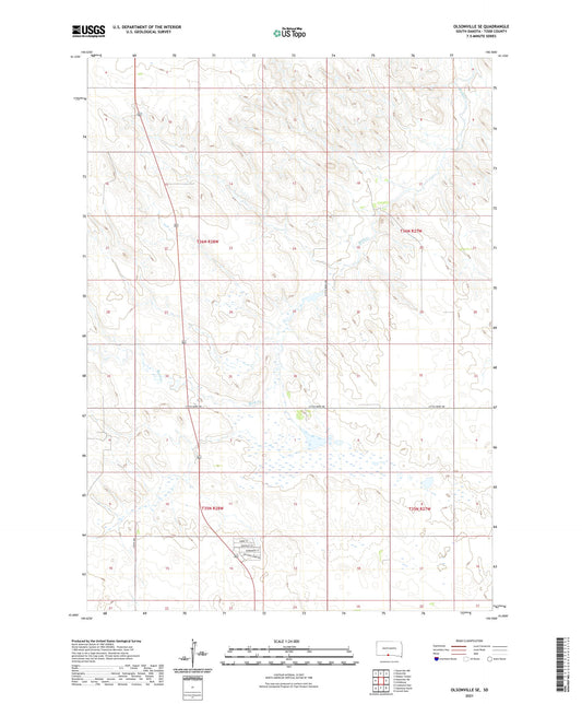 Olsonville SE South Dakota US Topo Map Image