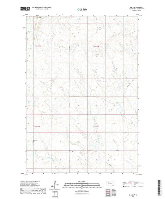 Opal East South Dakota US Topo Map Image
