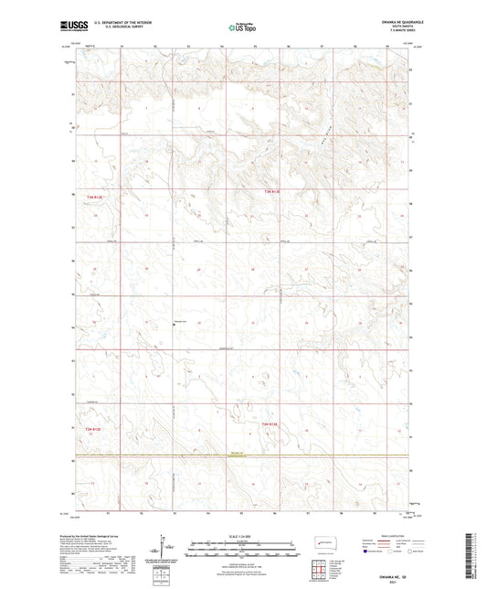 Owanka NE South Dakota US Topo Map Image