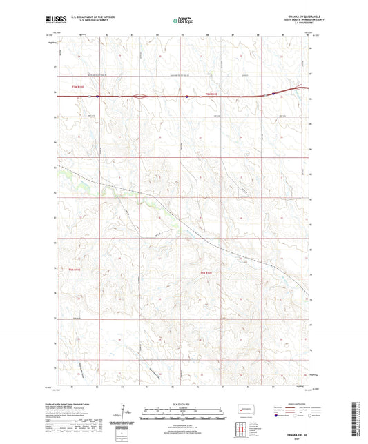 Owanka SW South Dakota US Topo Map Image