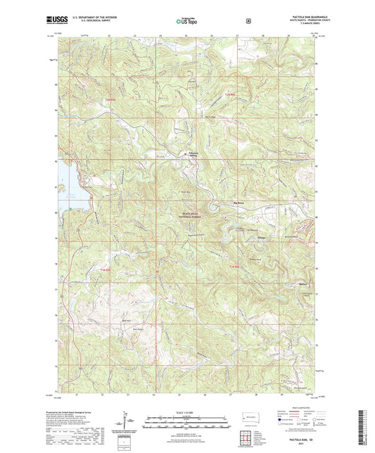 Pactola Dam South Dakota US Topo Map Image