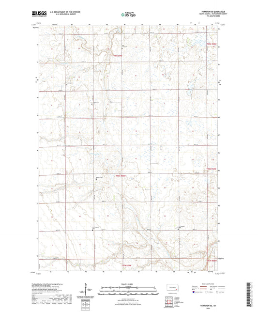 Parkston SE South Dakota US Topo Map Image