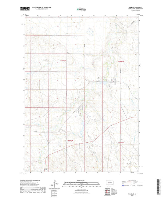 Parmelee South Dakota US Topo Map Image