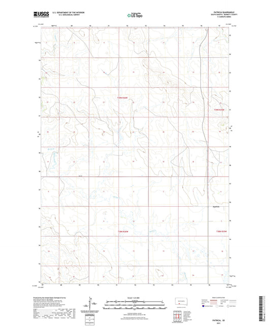Patricia South Dakota US Topo Map Image