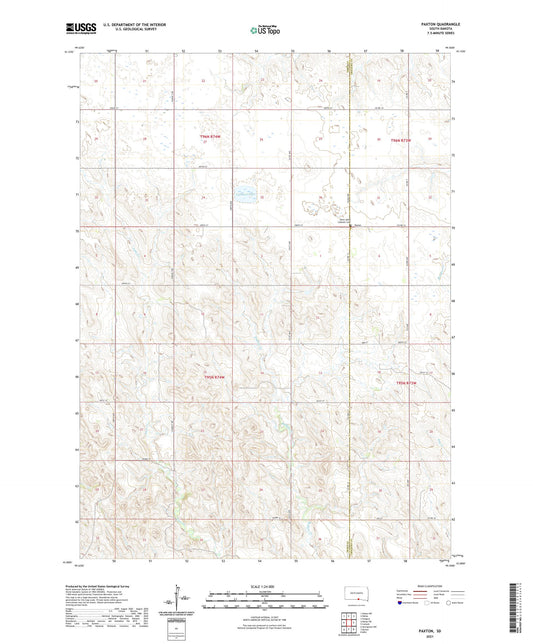 Paxton South Dakota US Topo Map Image
