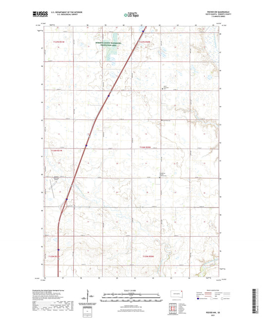 Peever NW South Dakota US Topo Map Image