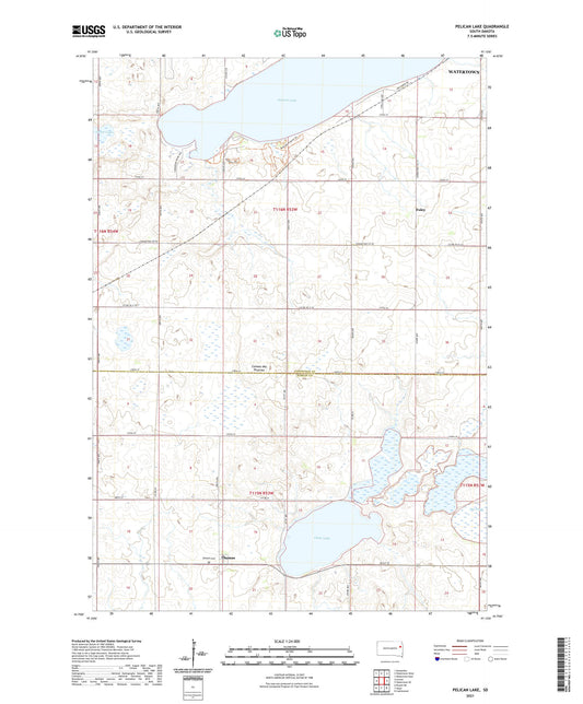 Pelican Lake South Dakota US Topo Map Image
