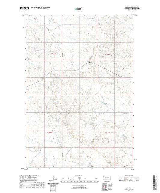 Pine Spring South Dakota US Topo Map Image