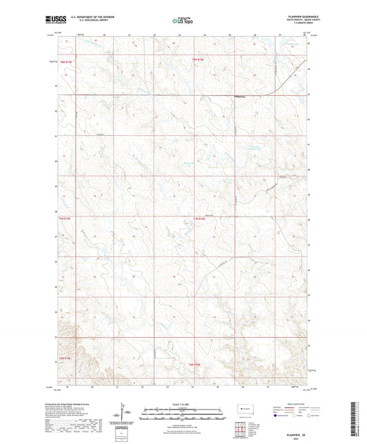 Plainview South Dakota US Topo Map Image