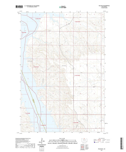 Pollock SE South Dakota US Topo Map Image