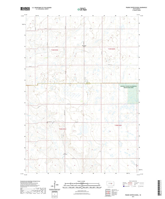 Prairie Center School South Dakota US Topo Map Image