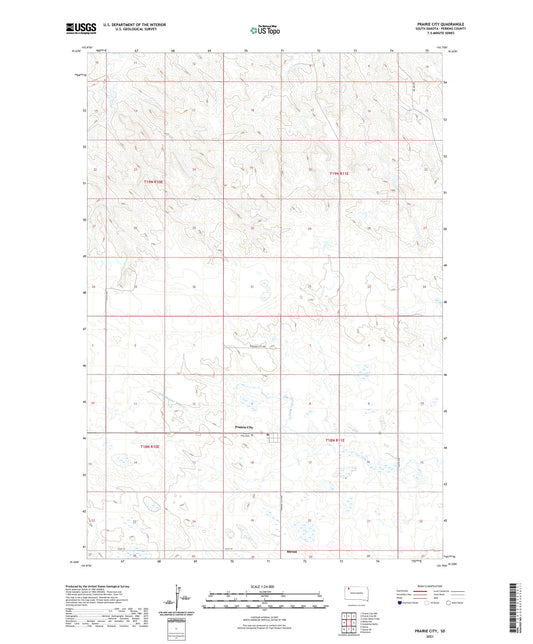 Prairie City South Dakota US Topo Map Image
