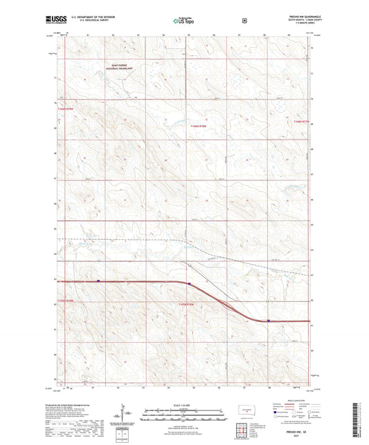 Presho NW South Dakota US Topo Map Image
