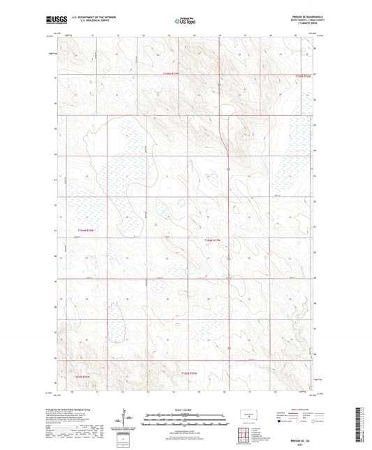 Presho SE South Dakota US Topo Map Image
