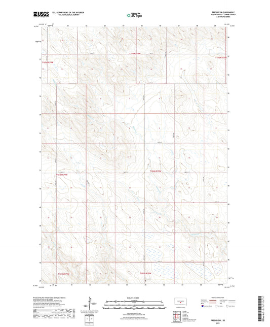 Presho SW South Dakota US Topo Map Image