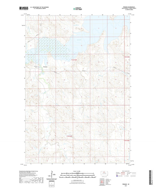 Promise South Dakota US Topo Map Image
