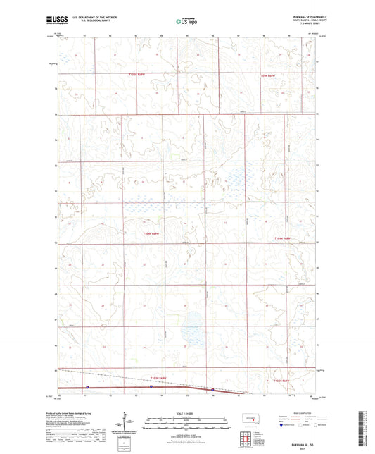Pukwana SE South Dakota US Topo Map Image